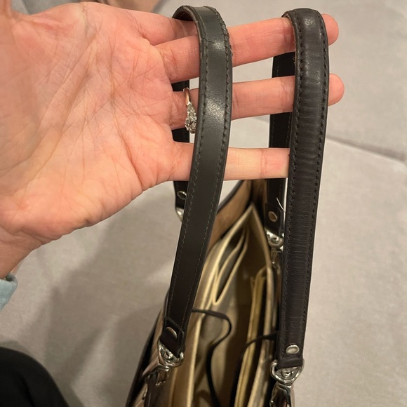 Ralph Lauren Tan and Brown Mini Houndstooth Tote - Picture 14 of 15